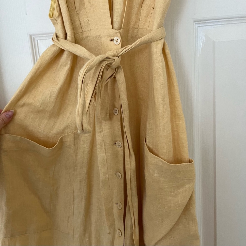 Reformation Button down Yellow Dress - Picture 5 of 11